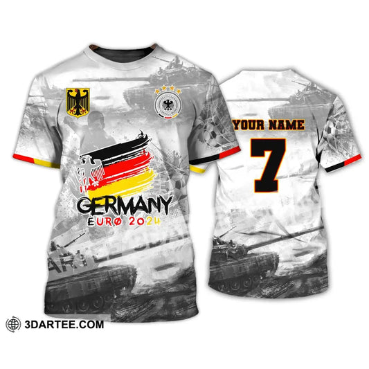 Unisex Shirt Custom Name And Number Germany Euro 2024 Football Polo Long Sleeve T-Shirt / S