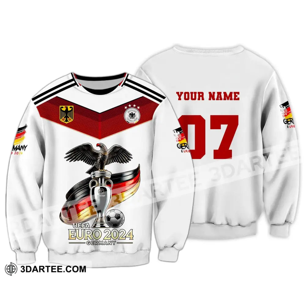 Unisex Shirt Custom Name And Number Germany Euro 2024 Football Uefa Polo Long Sleeve / S T-Shirt