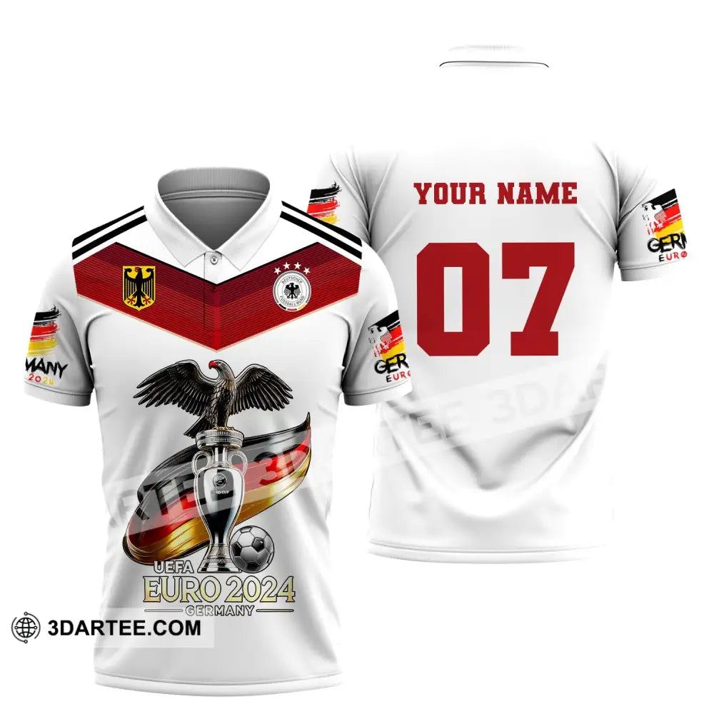 Unisex Shirt Custom Name And Number Germany Euro 2024 Football Uefa Polo Long Sleeve / S T-Shirt