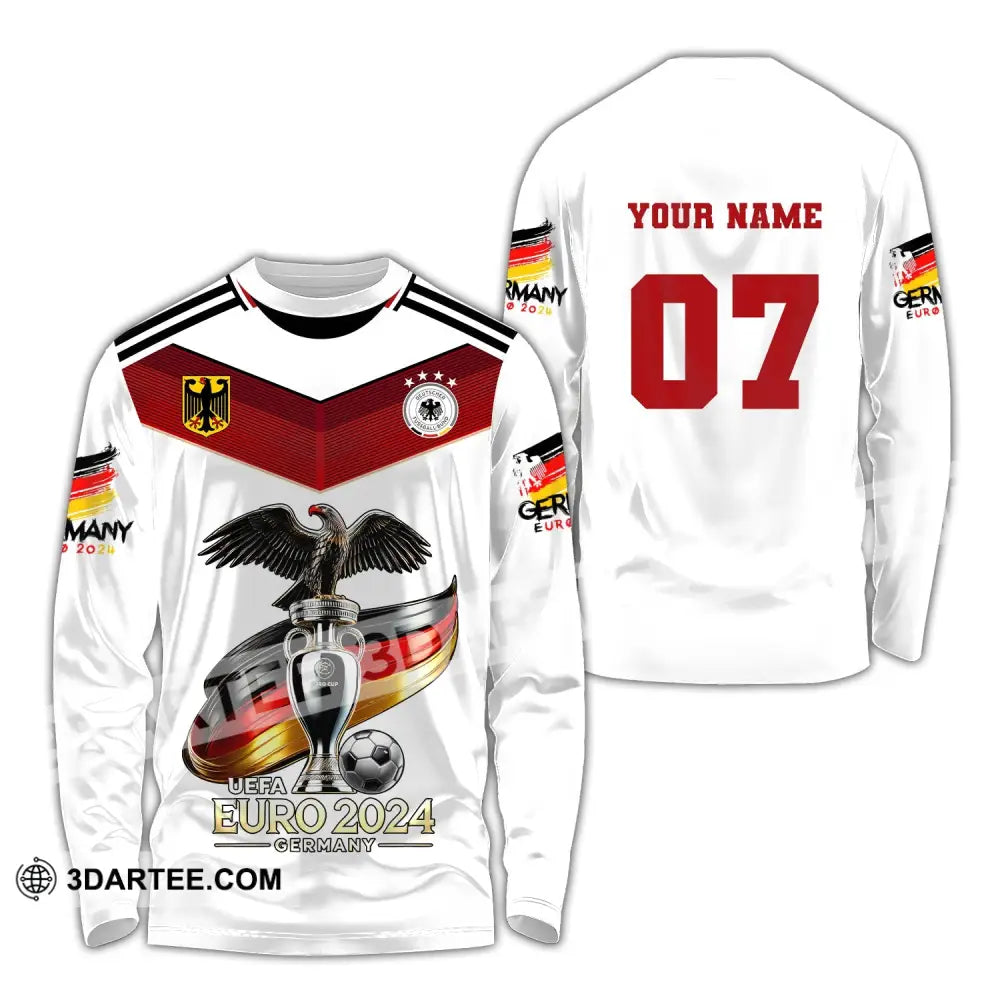 Unisex Shirt Custom Name And Number Germany Euro 2024 Football Uefa Polo Long Sleeve / S T-Shirt