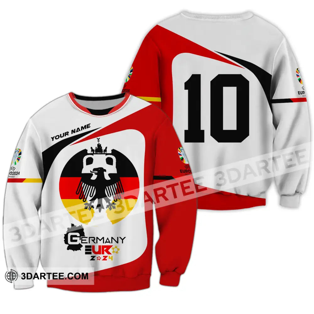 Unisex Shirt - Custom Name And Number Germany Euro 2024 Long Sleeve / S T-Shirt