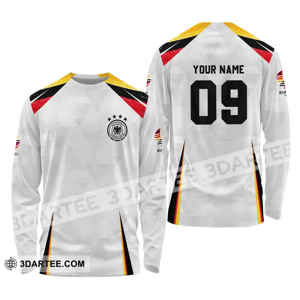 Unisex Shirt - Custom Name And Number Germany Euro 2024 Long Sleeve / S T-Shirt