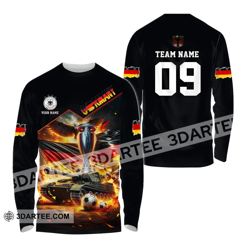 Unisex Shirt - Custom Name And Number Germany Euro 2024 National Team German Tanks Long Sleeve / S