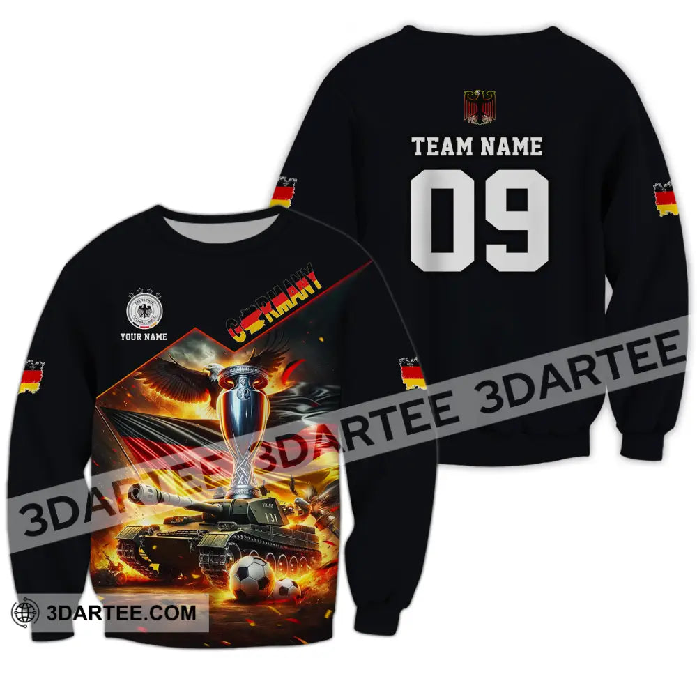 Unisex Shirt - Custom Name And Number Germany Euro 2024 National Team German Tanks Long Sleeve / S