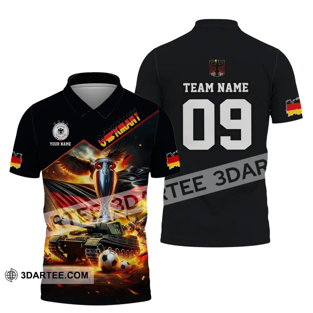 Unisex Shirt - Custom Name And Number Germany Euro 2024 National Team German Tanks Polo / S T-Shirt