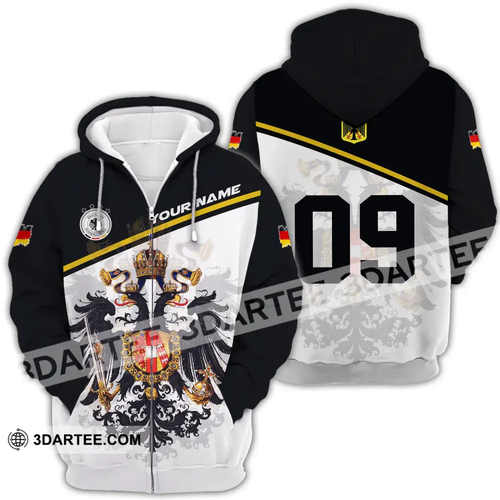 Unisex Shirt - Custom Name And Number Germany Euro 2024 National Team Lover Zipper Hoodie / S