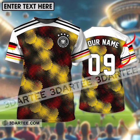 Unisex Shirt - Custom Name And Number Germany Flag Color T-Shirt