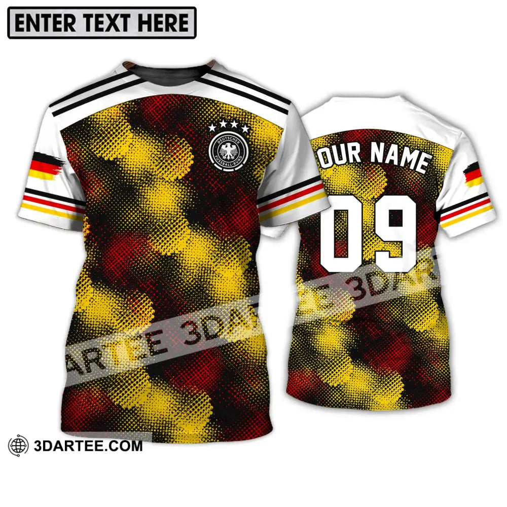 Unisex Shirt - Custom Name And Number Germany Flag Color T-Shirt / S T-Shirt