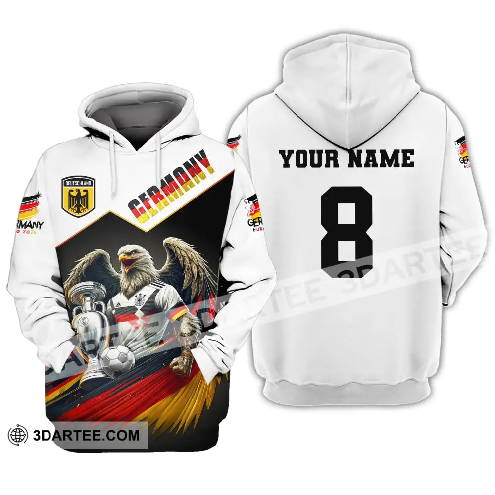 Unisex Shirt Custom Name And Number Germany Football Euro 2024 Long Sleeve Polo Hoodie / S T-Shirt