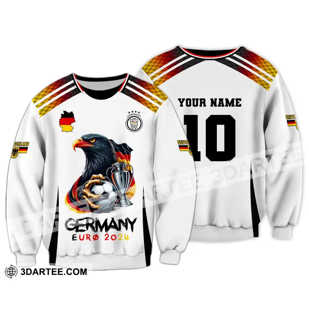 Unisex Shirt Custom Name And Number Germany Football Euro 2024 Polo Long Sleeve / S T-Shirt