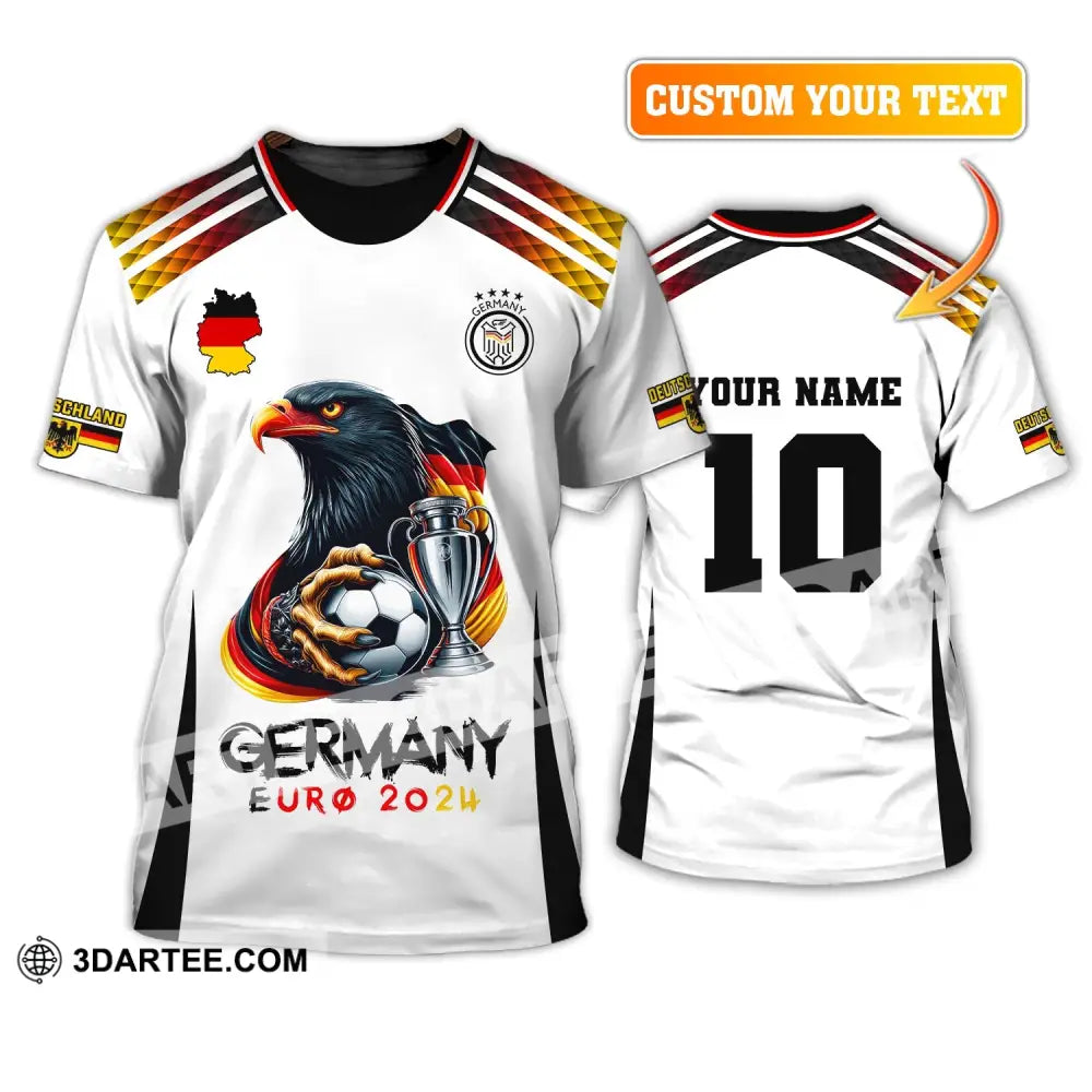 Unisex Shirt Custom Name And Number Germany Football Euro 2024 Polo Long Sleeve T-Shirt