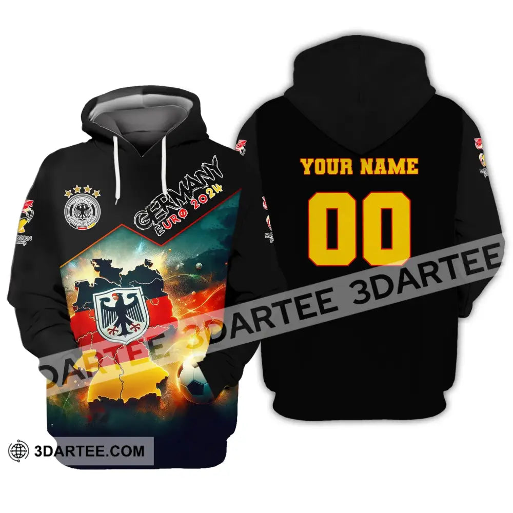 Unisex Shirt Custom Name And Number Germany Football Polo Long Sleeve Euro 2024 Hoodie / S T-Shirt