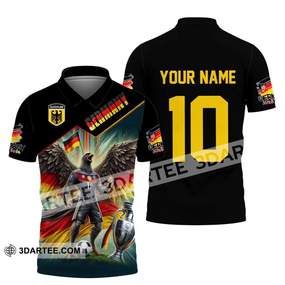 Unisex Shirt Custom Name And Number Germany Football Polo Long Sleeve / S T-Shirt