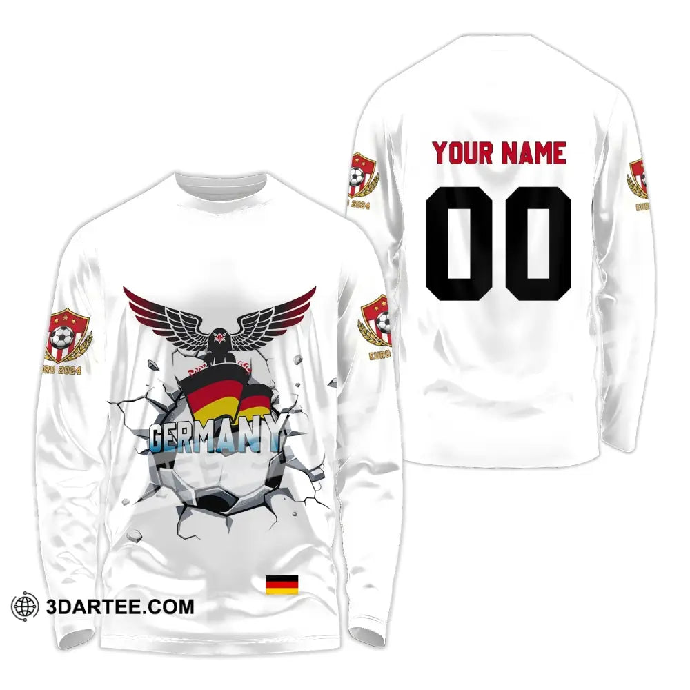 Unisex Shirt - Custom Name And Number Germany National Team Euro 2024 Long Sleeve / S T-Shirt