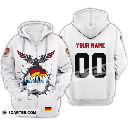 Unisex Shirt - Custom Name And Number Germany National Team Euro 2024 Zipper Hoodie / S T-Shirt