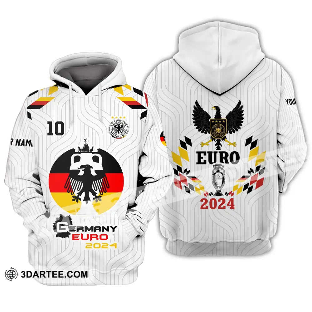 Unisex Shirt - Custom Name And Number Germany Team Euro 2024 Hoodie / S T-Shirt