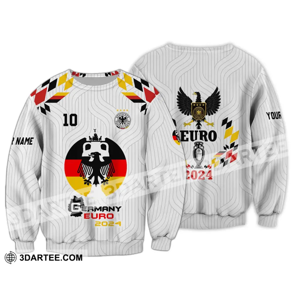 Unisex Shirt - Custom Name And Number Germany Team Euro 2024 Long Sleeve / S T-Shirt