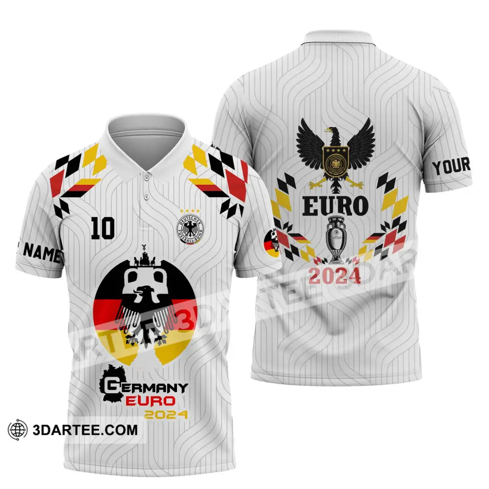 Unisex Shirt - Custom Name And Number Germany Team Euro 2024 Polo / S T-Shirt