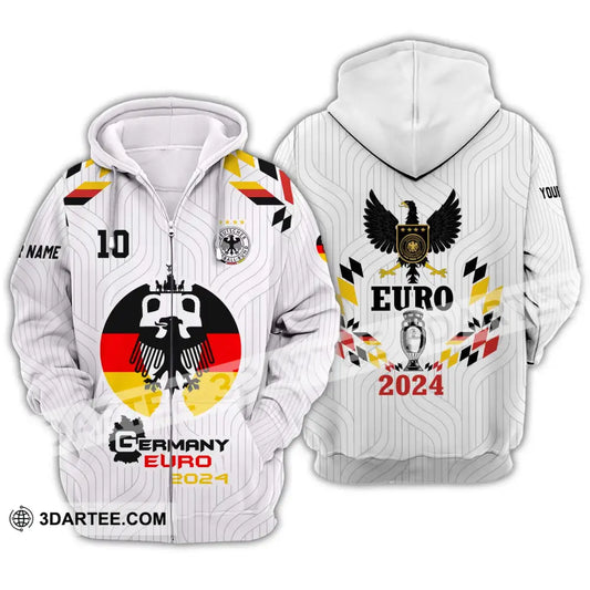 Unisex Shirt - Custom Name And Number Germany Team Euro 2024 Zipper Hoodie / S T-Shirt