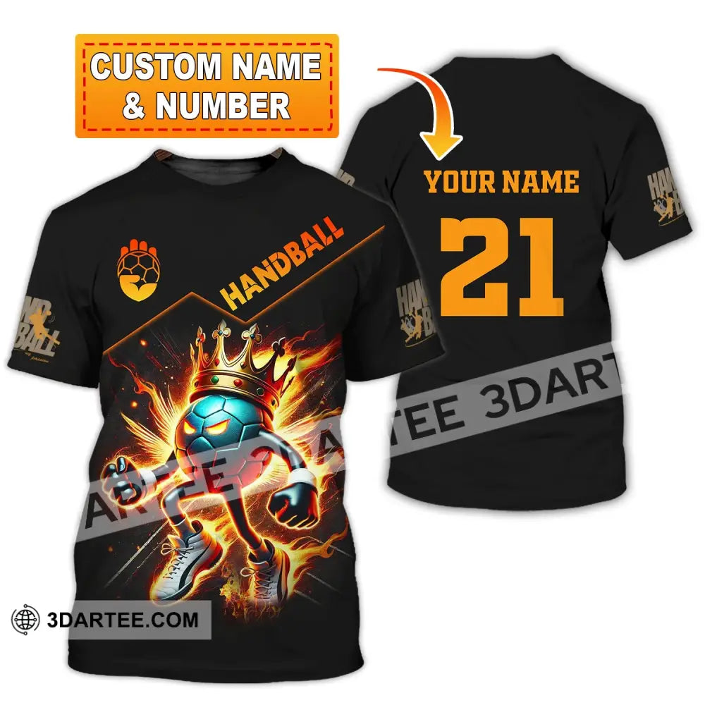 Unisex Shirt Custom Name And Number Handball Love T-Shirt T-Shirt