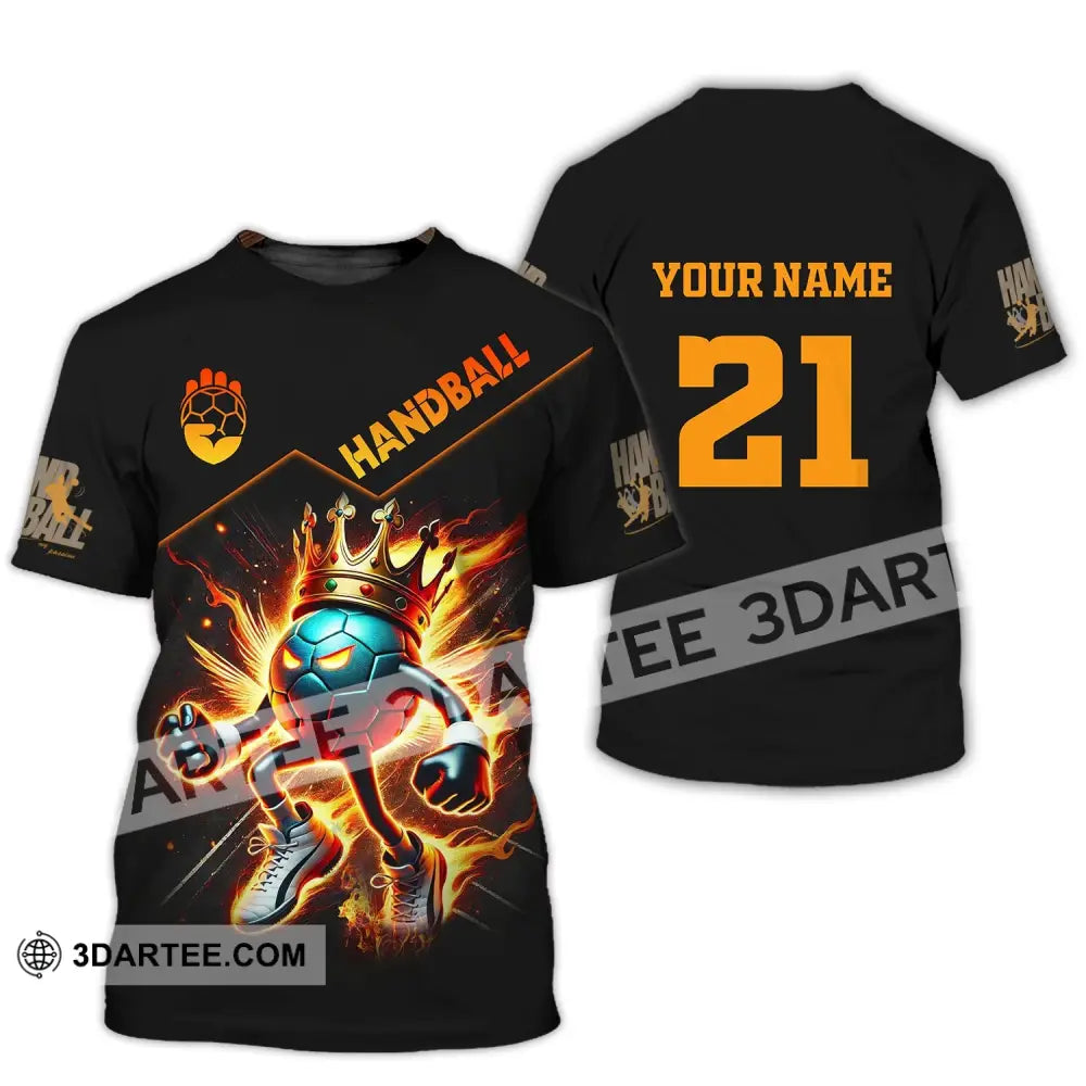 Unisex Shirt Custom Name And Number Handball Love T-Shirt / S T-Shirt