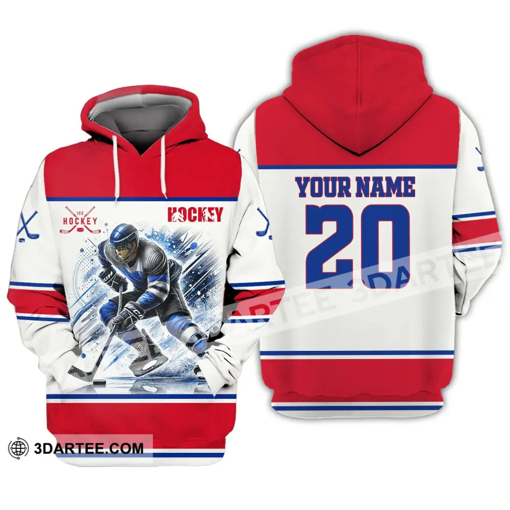 Unisex Shirt Custom Name And Number Ice Hockey T-Shirt For Club Gift Players Hoodie / S T-Shirt