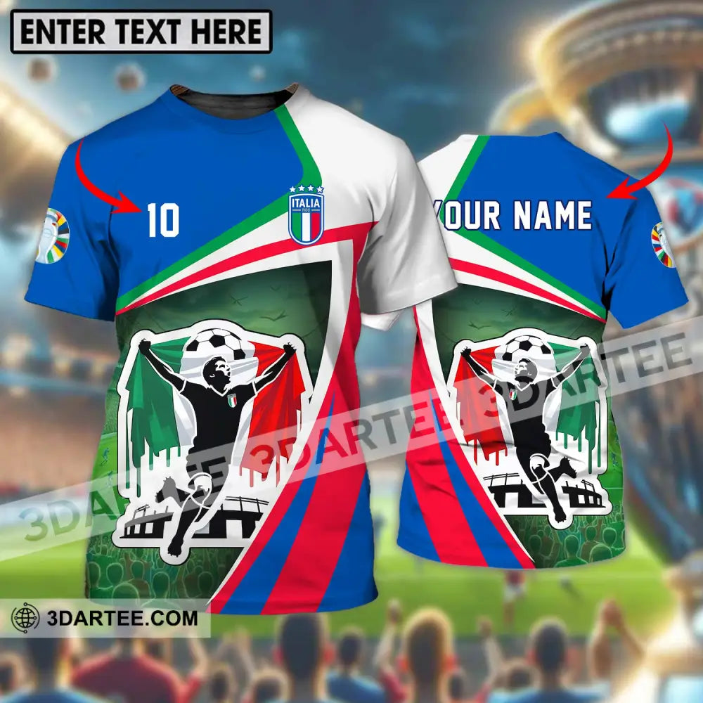 Unisex Shirt - Custom Name And Number Italy Euro 2024 National Team T-Shirt