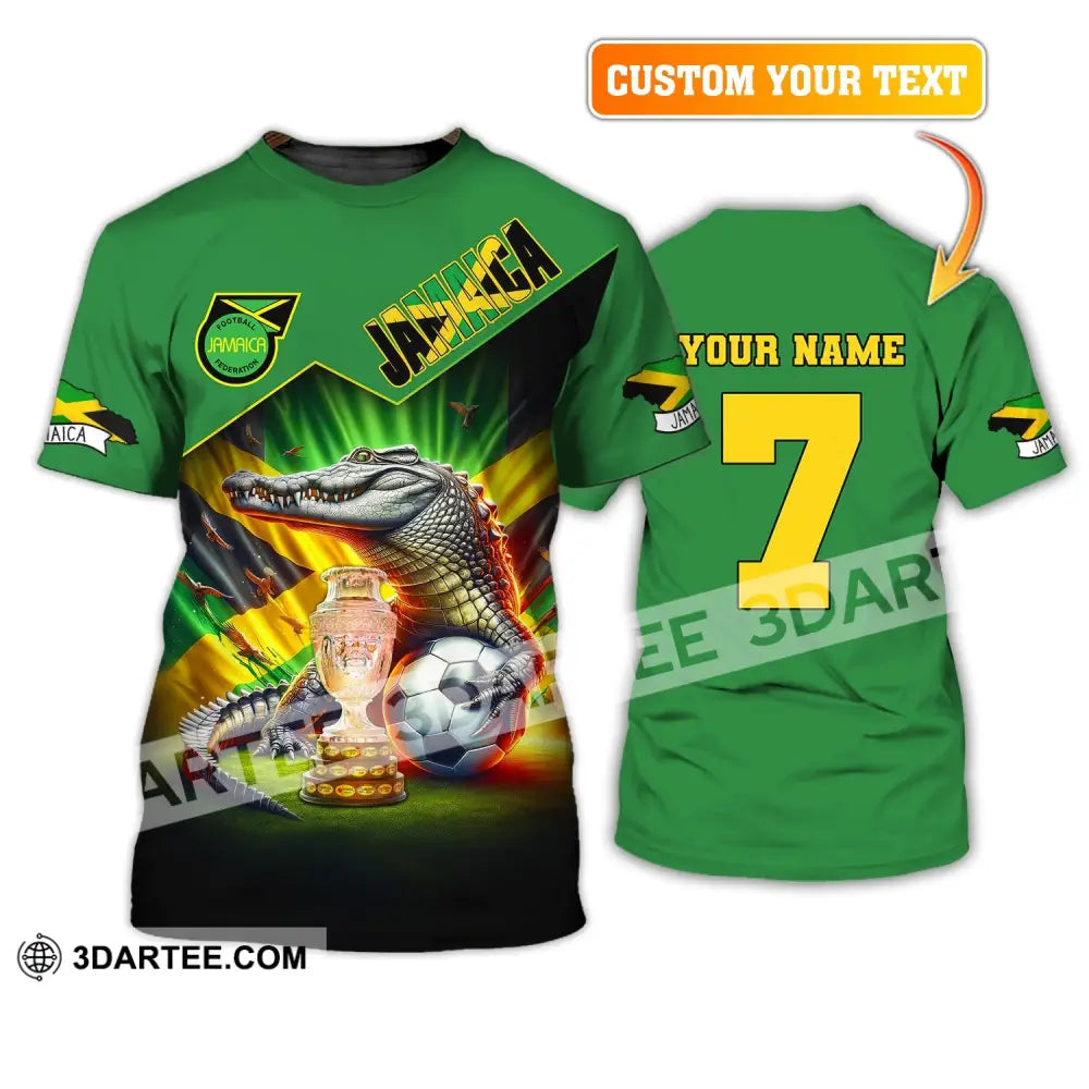 Unisex Shirt Custom Name And Number Jamaica Football Euro 2024 Polo Long Sleeve T-Shirt