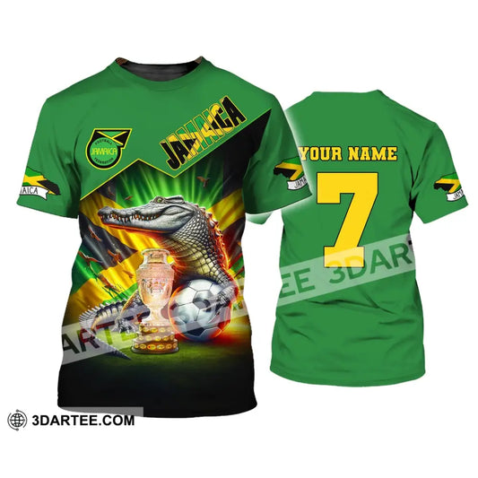 Unisex Shirt Custom Name And Number Jamaica Football Euro 2024 Polo Long Sleeve T-Shirt / S