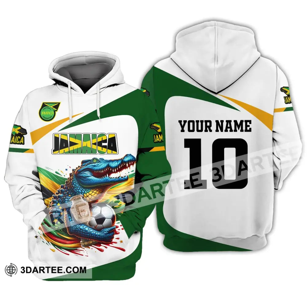 Unisex Shirt Custom Name And Number Jamaica Football Polo Euro 2024 Hoodie Long Sleeve / S T-Shirt