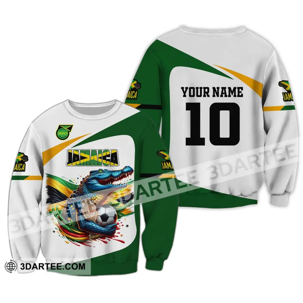 Unisex Shirt Custom Name And Number Jamaica Football Polo Euro 2024 Hoodie Long Sleeve / S T-Shirt