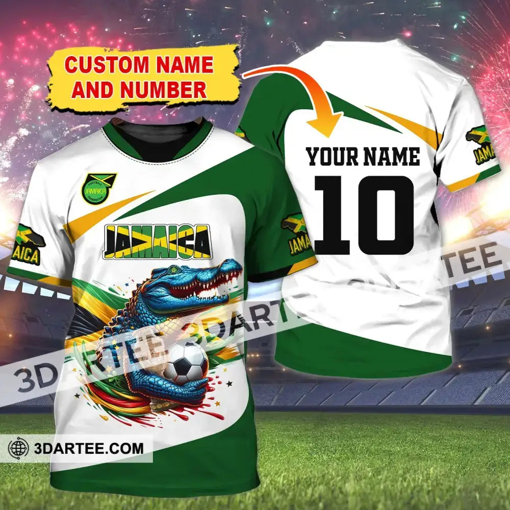 Unisex Shirt Custom Name And Number Jamaica Football Polo Euro 2024 Hoodie Long Sleeve T-Shirt