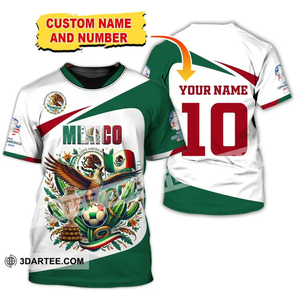 Unisex Shirt Custom Name And Number Mexico Football Polo Long Sleeve T-Shirt