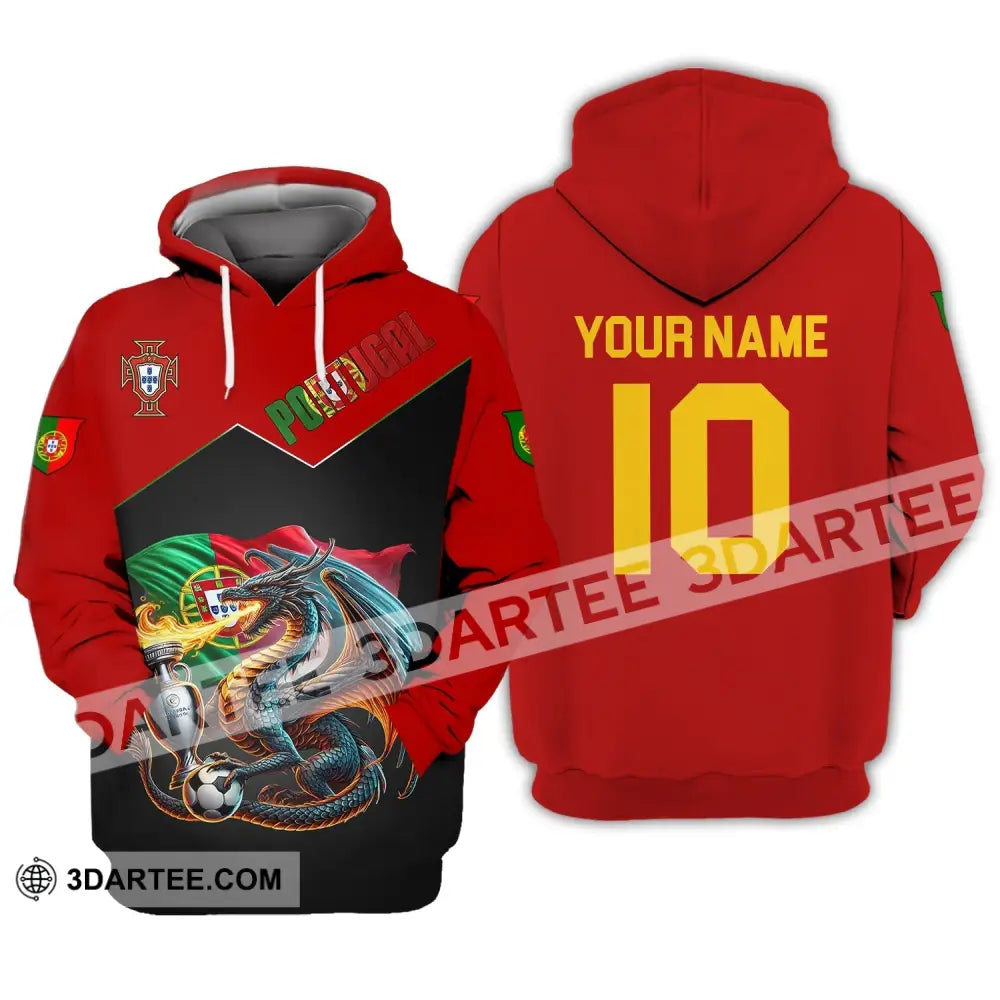 Unisex Shirt - Custom Name And Number National Team Sport Portugal Hoodie / S T-Shirt