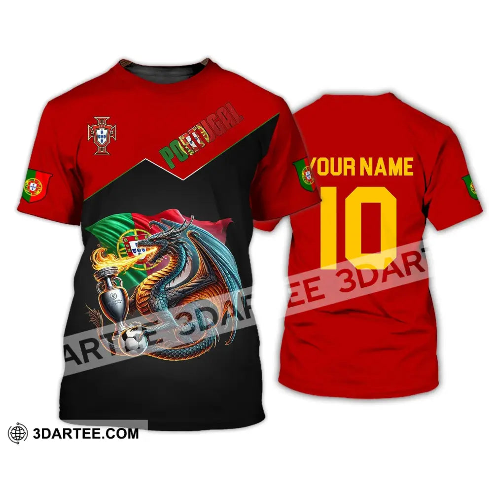 Unisex Shirt - Custom Name And Number National Team Sport Portugal T-Shirt / S T-Shirt