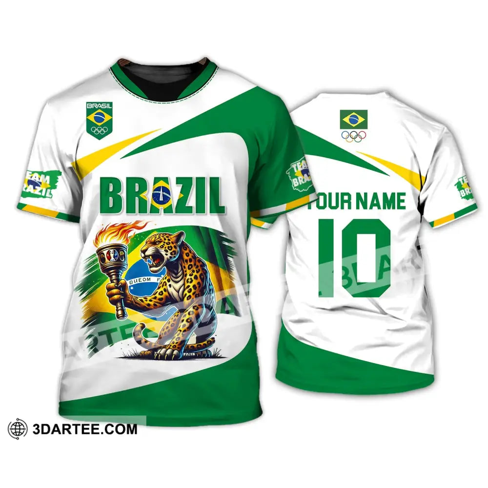 Unisex Shirt - Custom Name And Number Olympic 2024 Sport Brazil T-Shirt / S T-Shirt