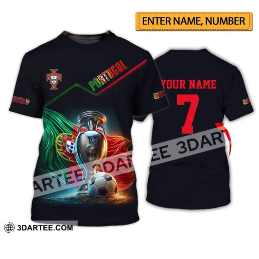 Unisex Shirt - Custom Name And Number Portugal Euro 2024 Team T-Shirt