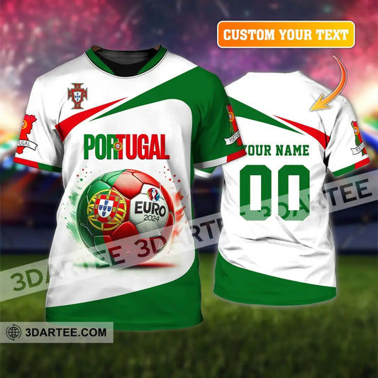 Unisex Shirt Custom Name And Number Portugal Football Euro 2024 Polo Long Sleeve T-Shirt