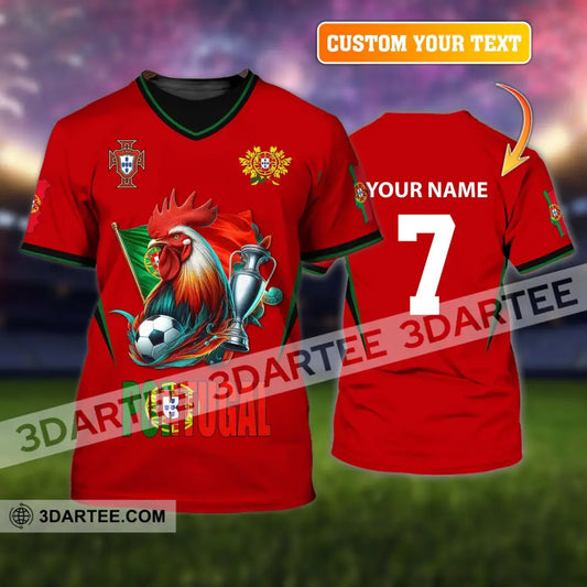 Unisex Shirt Custom Name And Number Portugal Football Euro 2024 Polo Long Sleeve T-Shirt