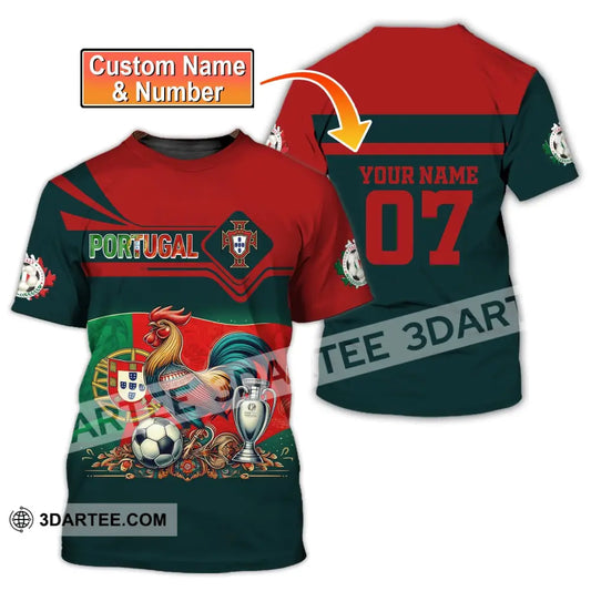 Unisex Shirt Custom Name And Number Portugal Football Polo Euro 2024 Hoodie Long Sleeve T-Shirt