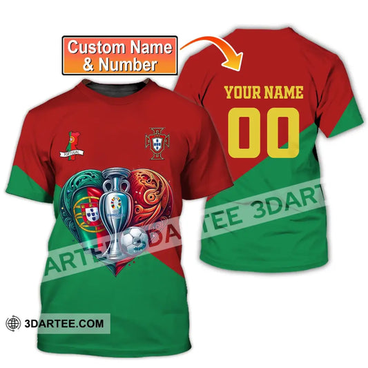 Unisex Shirt Custom Name And Number Portugal Football Polo Euro 2024 Hoodie Long Sleeve T-Shirt