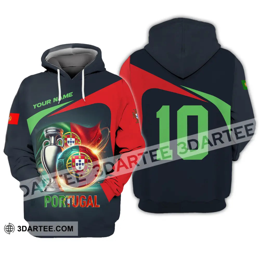 Unisex Shirt - Custom Name And Number Portugal Lover Hoodie / S T-Shirt