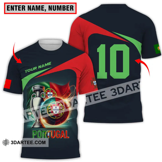 Unisex Shirt - Custom Name And Number Portugal Lover T-Shirt