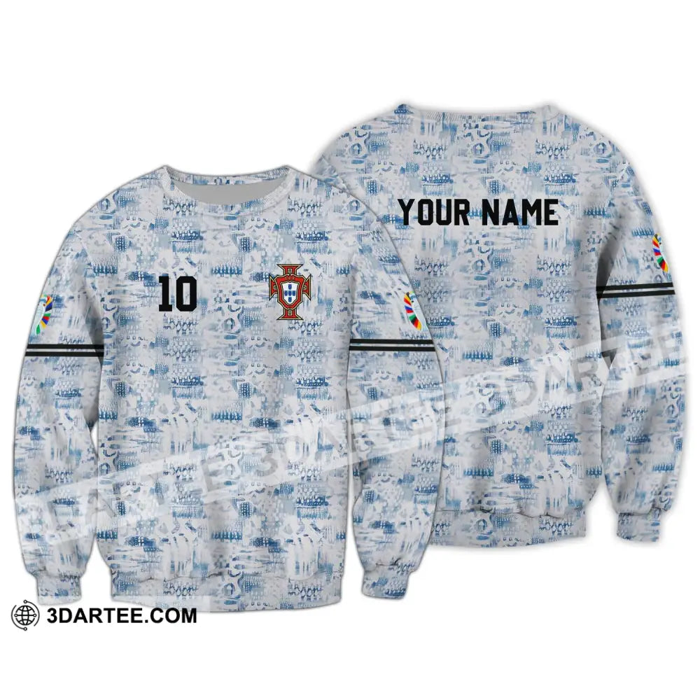 Unisex Shirt - Custom Name And Number Portugal National Team Long Sleeve / S T-Shirt