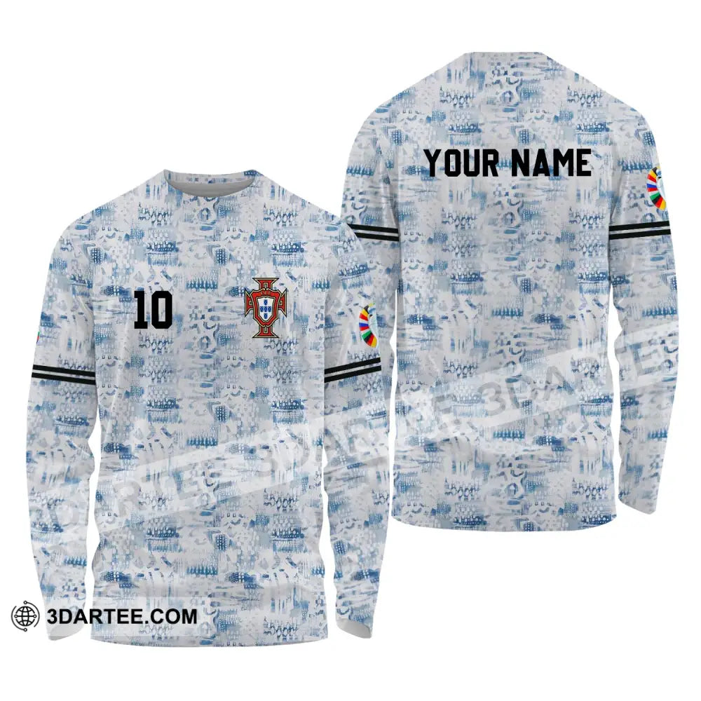 Unisex Shirt - Custom Name And Number Portugal National Team Long Sleeve / S T-Shirt