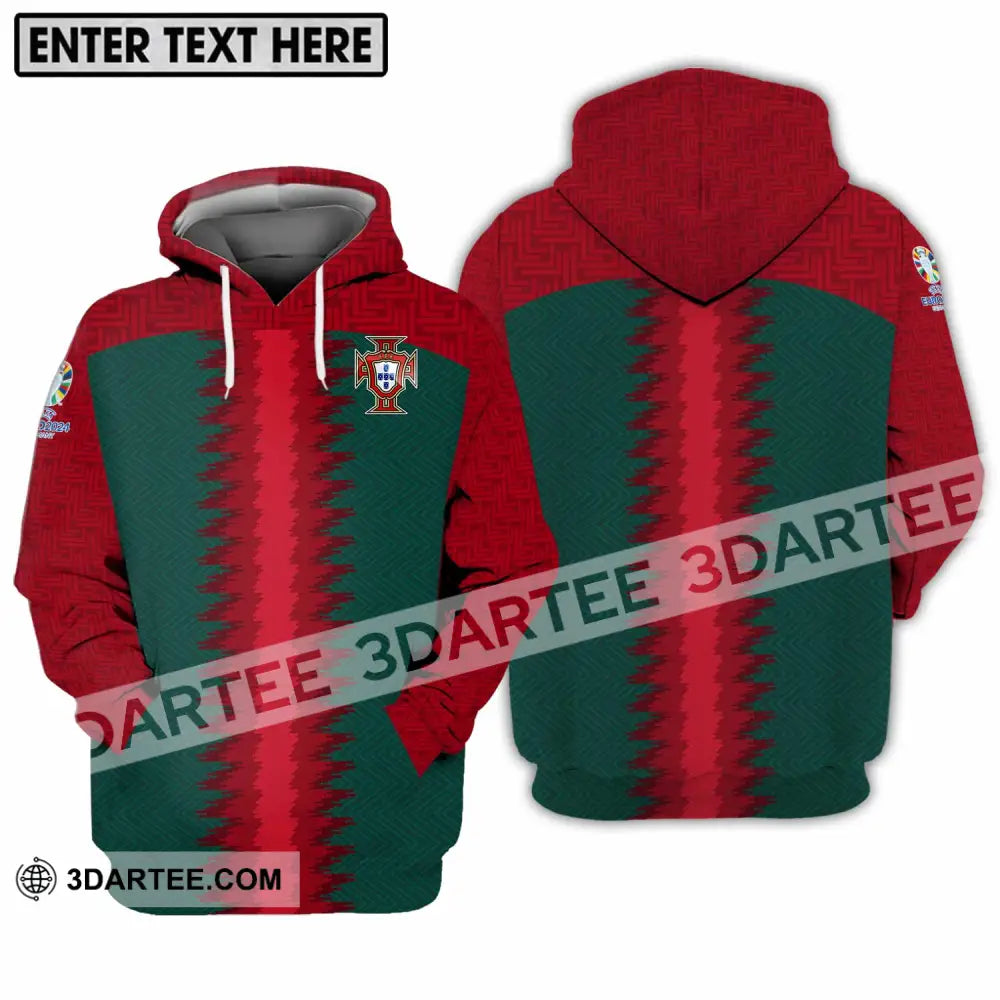 Unisex Shirt - Custom Name And Number Portugal Team Hoodie / S T-Shirt