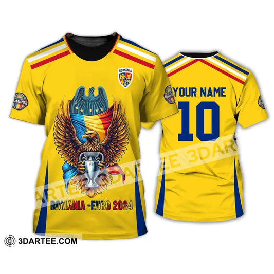 Unisex Shirt - Custom Name And Number Romania Euro 2024 T-Shirt / S T-Shirt