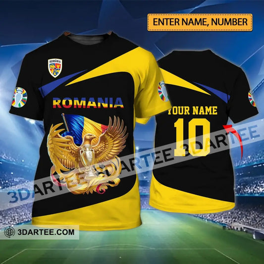 Unisex Shirt - Custom Name And Number Romania National Team Euro 2024 T-Shirt