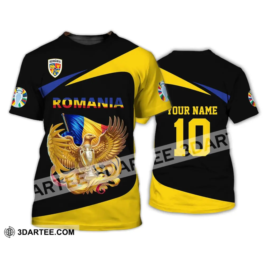 Unisex Shirt - Custom Name And Number Romania National Team Euro 2024 T-Shirt / S T-Shirt