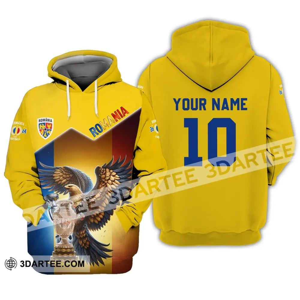 Unisex Shirt - Custom Name And Number Romania National Team Lover Hoodie / S T-Shirt